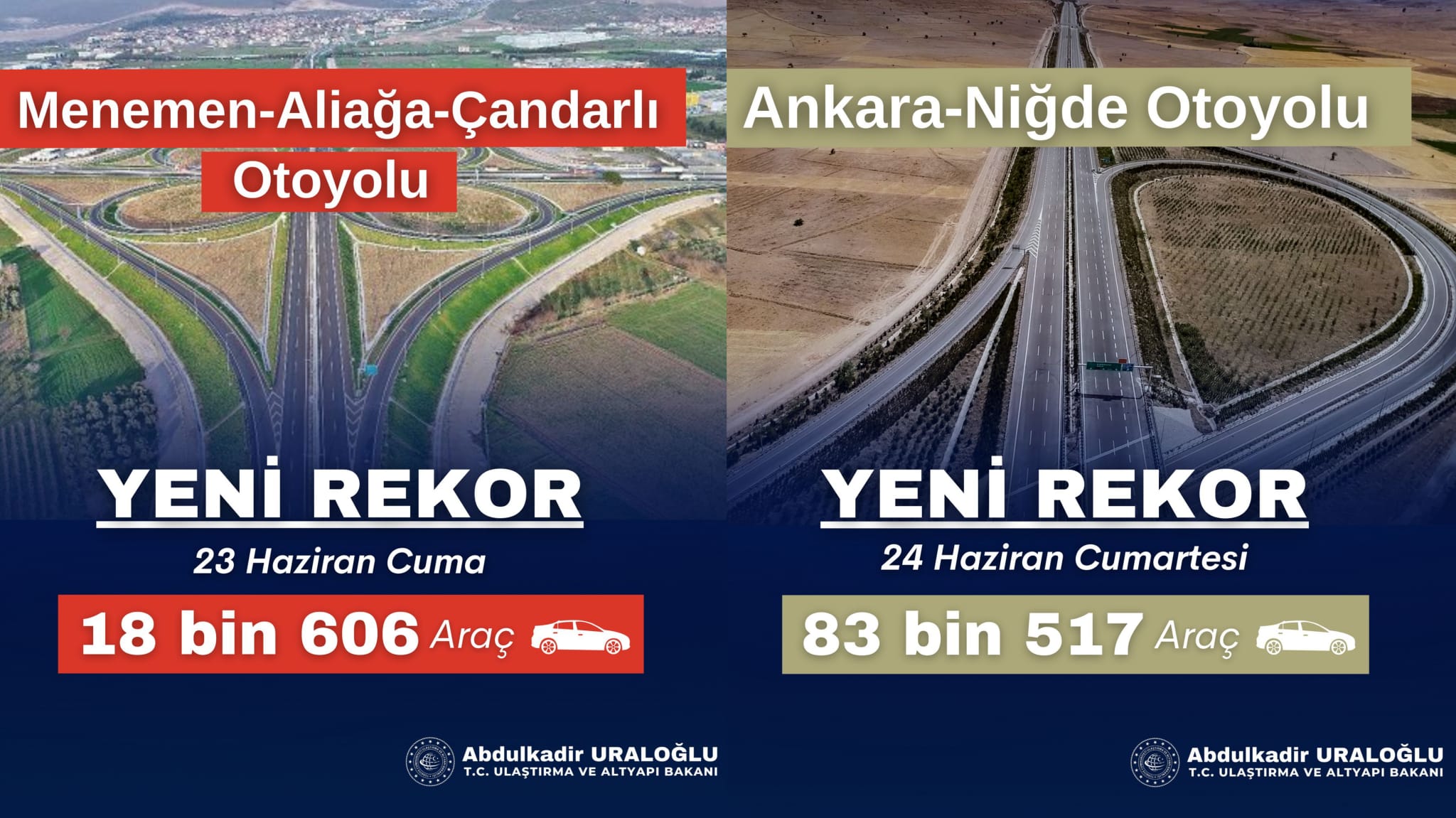 ULAŞIMDA REKORLAR ZAMANI