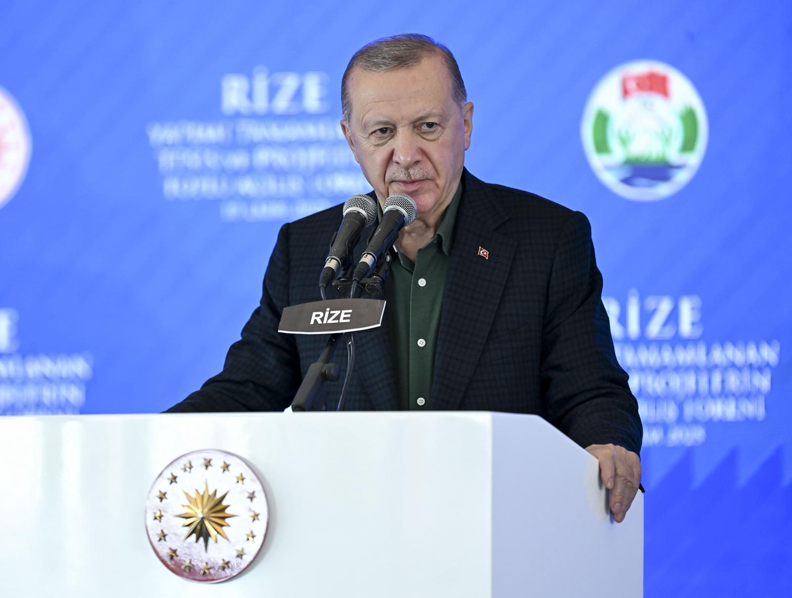 CUMHURBAŞKANI ERDOĞAN, RİZE’DE ISIRLIK YOLU’NU HİZMETE AÇTI