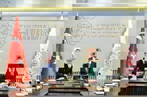 BAKAN URALOĞLU, AİLE VE SOSYAL HİZMETLER BAKANI GÖKTAŞ İLE BİR ARAYA GELDİ