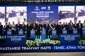 SAMSUN’DA 13,3 KİLOMETRELİK YENİ TRAMVAY HATTININ TEMELİ ATILDI