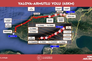 YALOVA-ARMUTLU YOLU YARIN HİZMETE AÇILIYOR 