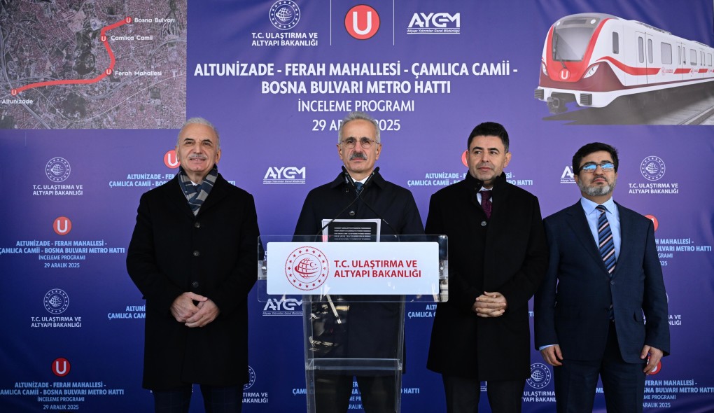 ALTUNİZADE-ÇAMLICA CAMİİ-BOSNA BULVARI METRO HATTI’NDA ÇALIŞMALAR HIZLA DEVAM EDİYOR