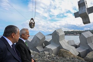 RİZE İYİDERE LOJİSTİK LİMANI’NDA ÇALIŞMALAR TÜM HIZIYLA SÜRÜYOR