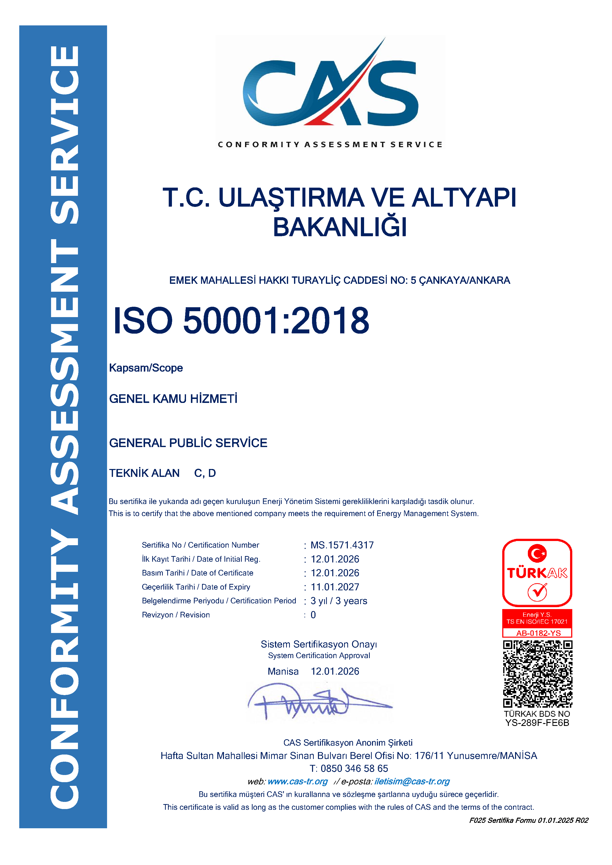 Ulas Tirma Bakanlig I 50001