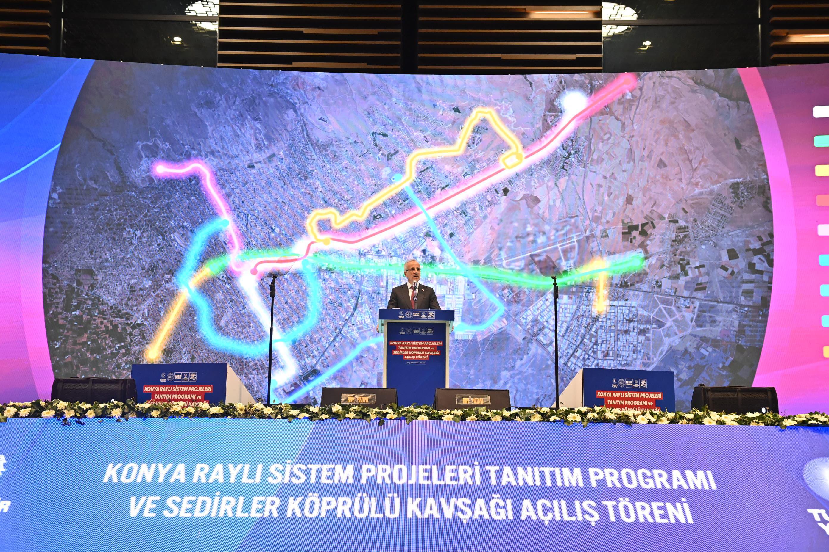 KONYA’YA 55,6 KİLOMETRE RAYLI SİSTEM HATTI