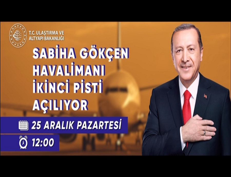 İSTANBUL SABİHA GÖKÇEN ULUSLARARASI HAVALİMANI, İKİNCİ PİSTİNE KAVUŞUYOR.