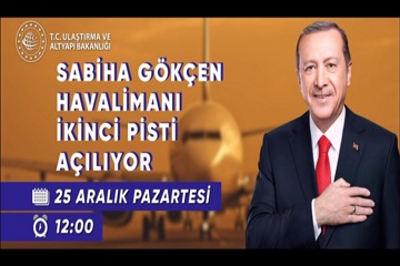 İSTANBUL SABİHA GÖKÇEN ULUSLARARASI HAVALİMANI, İKİNCİ PİSTİNE KAVUŞUYOR.