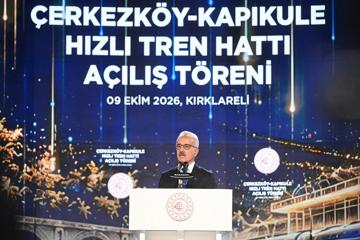 ÇERKEZKÖY–KAPIKULE HIZLI DEMİRYOLU HATTI'NDA YOLCULUK BAŞLADI