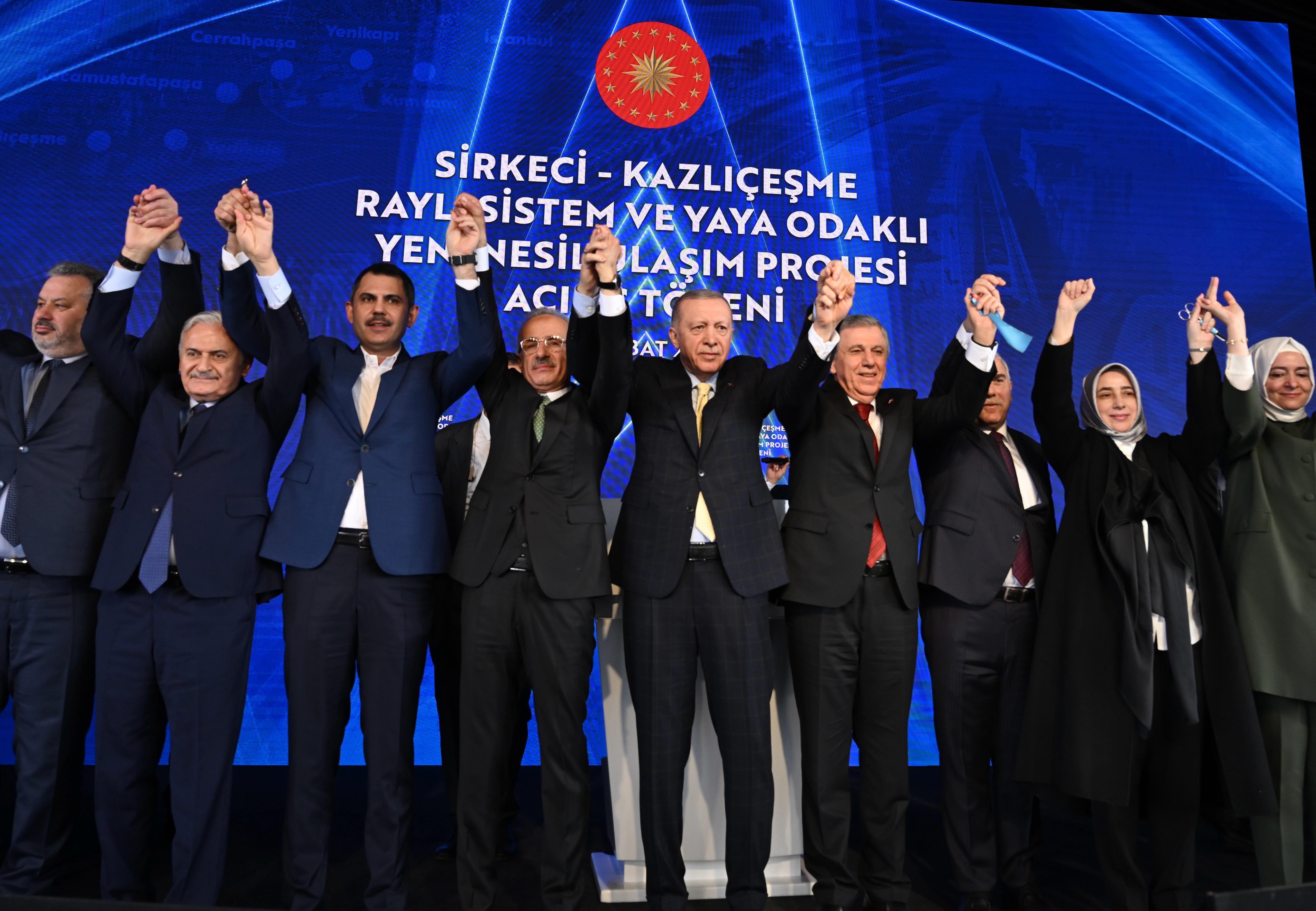 ‘SİRKECİ-KAZLIÇEŞME RAYLI SİSTEM HATTI’ CUMHURBAŞKANI ERDOĞAN TARAFINDAN HİZMETE AÇILDI