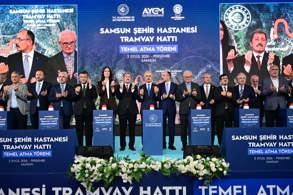 SAMSUN’DA 13,3 KİLOMETRELİK YENİ TRAMVAY HATTININ TEMELİ ATILDI