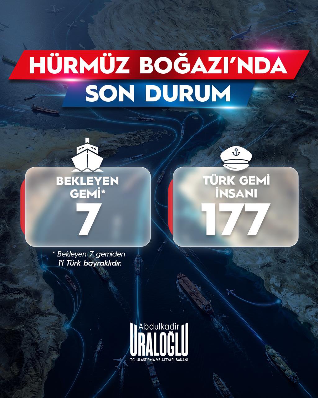2 TÜRK GEMİSİ DAHA HÜRMÜZ BOĞAZI'NI GEÇTİ