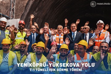 YÜKSEKOVA-YENİKÖPRÜ TÜNELİNDE IŞIK GÖRÜNDÜ