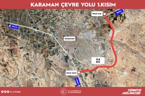 KARAMAN ÇEVRE YOLU 1. ETABI TRAFİĞE AÇILDI