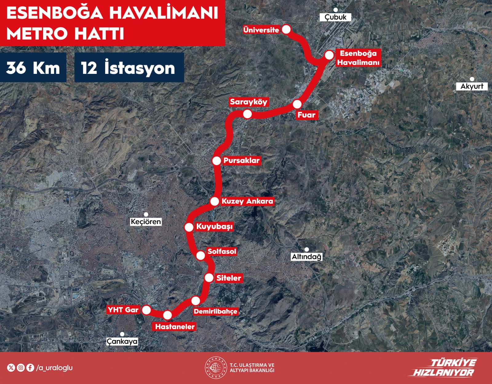 ESENBOĞA METROSU'NDA İLK KAZMA 2026’DA