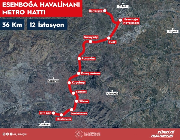 ESENBOĞA METROSU'NDA İLK KAZMA 2026’DA